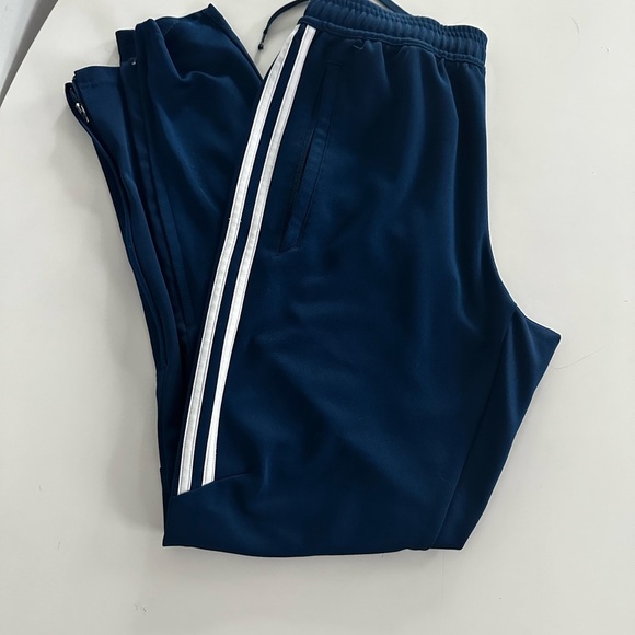 Adidas ClimaCool Navy Track Pants with White Stripes | Size Medium - Picture 1 of 6